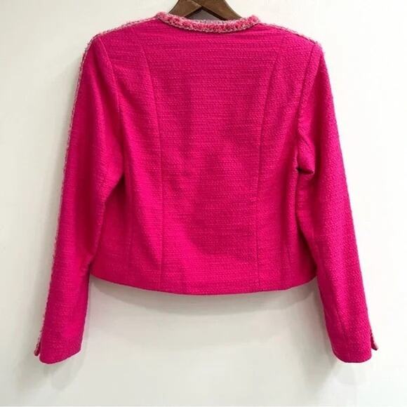 Cabi 6466 Pink Tweed Ballroom Jacket Open Front Womens Sz Medium - Picture 5 of 8